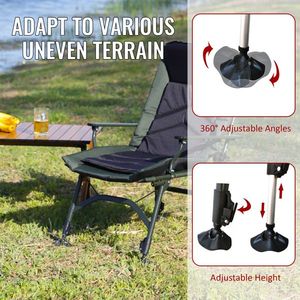 Draagbare Opvouwbare Ligstoel Verstelbare Rugleuning Voor Binnen/Buiten Strand Wandelen Vissen Groen En Zwart - Product Image 5