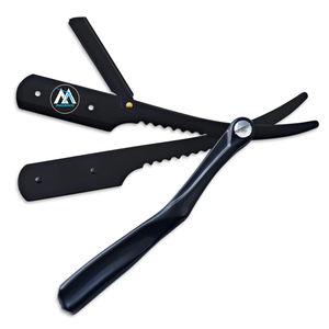 Maquinilla de afeitar de borde recto de peluquero profesional con paquete de 20 cuchillas 100 por ciento de acero inoxidable - Product Image 4