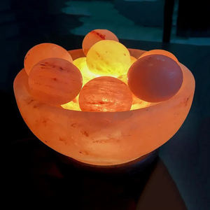 Décoration d'intérieur, lampe en sel de l'Himalaya avec 6 boules de massage, qualité supérieure, fabriquée au Pakistan - Product Image 6