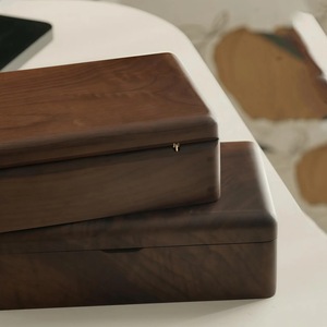 Boîte en bois rectangulaire écologique pour le rangement de bijoux et cadeaux - Intérieur doux pour articles délicats - Noël, Nouvel An chinois, décoration de table - Product Image 3