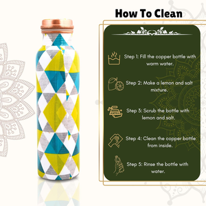 Botella de Agua de Cobre Puro de Alta Calidad de 800 ml, Diseño con Logotipo Impreso, Diferentes Estilos, Empaque de Vidrio Premium, Ideal para Campamentos y Fiestas, Hecho en India - Product Image 1