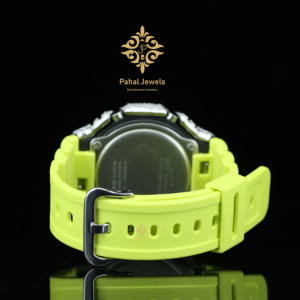 Pahal Jewels Montre de luxe en diamant à quartz analogique-numérique, boîtier rond de 43 mm, bracelet en silicone, unisexe - Product Image 5