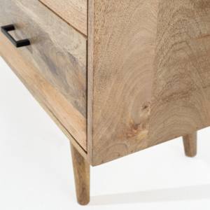 Commode en bois Vandana Vesta Vento, meuble de rangement moderne en bois massif minimaliste pour chambre à coucher - Product Image 4