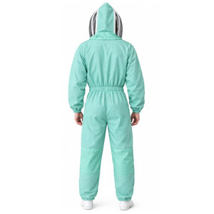 Tenue d'apiculteur ventilée à 3 couches en coton, avec voile en maille non inflammable et protection ronde pour les mains - Product Image 4