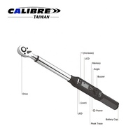 Llave Dinamométrica Digital de Trinquete TAIWAN CALIBRE de 1/2" o 3/8" con 10 Ajustes Preestablecidos, Construcción de Aleación, Acabado Cromado