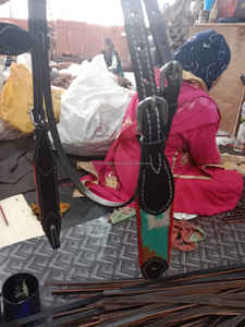 Cheval de Ranch perlé en cuir de vache, étal de tête/bride occidentale avec sculpture à la main, exportateurs indiens au meilleur prix - Product Image 6