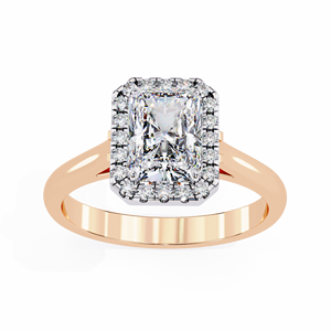 Anillo de Oro Sólido de 14K con Diamante Cultivado en Laboratorio de Corte Radiante de 2.00 CT, Ideal para Compromiso, Boda o Aniversario - Product Image 6