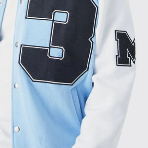 Chaqueta Varsity de Invierno Impermeable para Hombre, de Alta Calidad, con Mangas de Cuero y Bordado Chenille, Color Personalizado - Product Image 5