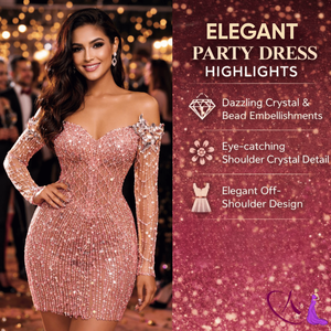 Vestido Mini Ajustado de Lujo con Lentejuelas Bordadas a Mano |   Vestido de Fiesta Transparente con Cuentas de Cristal |   Vestido de Noche Elegante de Diseñador - Product Image 5