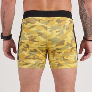 <b>Men's</b> Yellow Camouflage Board <b>Shorts</b> With Pockets Quick Dry Tight <b>Shorts</b> Drawstring Waist Casual <b>Compression</b> <b>Shorts</b> <b>Men</b> - Product Image 6