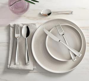 Juego de cubiertos de acero inoxidable premium de 65 piezas, vajilla duradera para cenas familiares a precio económico. - Product Image 2