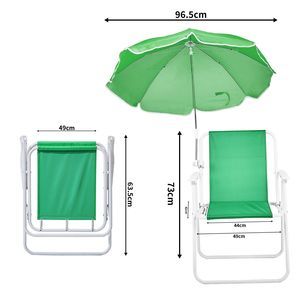 Sedia da Spiaggia Pieghevole Leggera e Portatile con Ombrello per Adulti, Capacità 120 kg, in Tessuto Oxford per Viaggi, Picnic e Concerti - Product Image 4