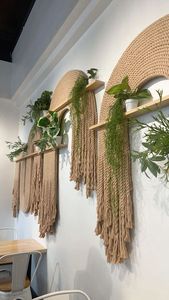 Guirnalda de Cuentas de Alta Calidad, Decoración de Pared con Borlas, Adorno Colgante de Perlas de Madera Natural Hecho a Mano, Estilo Boho Moderno para el Hogar, Diwali - Product Image 6