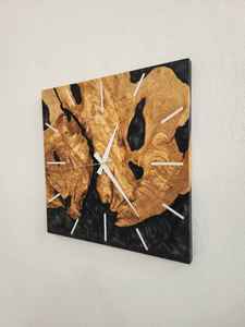 Resin Epoxy Wall <b>Clock</b> With Wooden Accents Handmade Durable Functional Stylish And Elegant Perfect For Living Room Bedroom - Product Image 3