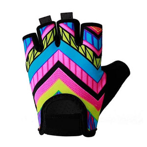 Anti Slip Palm Sublimation Cycling Gloves Sweat Control Hoop And Loop Closure Gloves Mountain Riding Wholesale Cycling Gloves - Product Image 2