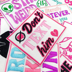 custom decorative embroidery <b>patch</b> iron <b>on</b> <b>patch</b> <b>sew</b> <b>on</b> <b>patch</b> uniform logo embroidery <b>patch</b> chenille clothing badge eco friendly - Product Image 5