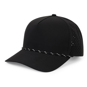 Unisex Breathable <b>Black</b> <b>Baseball</b> <b>Cap</b> With Eyelet Ventilation Adjustable Fit Outdoor Casual Hat - Product Image 1