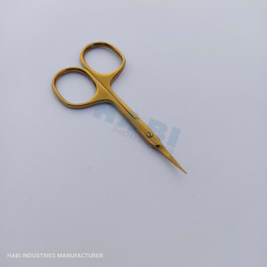 Fancy Handle Curved Blades Stainless Steel <b>Cuticle</b> <b>Scissors</b> Small Manicure Toenail Shears Right-Handed Durable Nail Art - Product Image 3