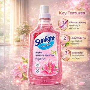 น้ำยาทำความสะอาดพื้นซันไลท์ กลิ่นลิลลี่และชาขาว 1 กก. – ใช้ได้กับหลายพื้นผิว ไม่ต้องล้างออก แห้งเร็ว ไม่เหนียวเหนอะหนะ - Product Image 2