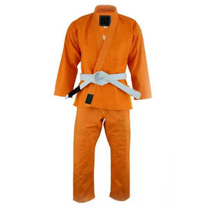 Conjunto de Gi de Judo Naranja Unisex para Adultos, Uniforme de Artes Marciales con Cinturón Blanco y Negro - Product Image 6