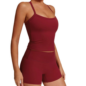 2026 New Arrival Women's 2 Piece <b>Sets</b> Strips Design Shirt Above Knee Length Shorts Yoga Workout Gym <b>Set</b> Custom Designed Logo - Product Image 6
