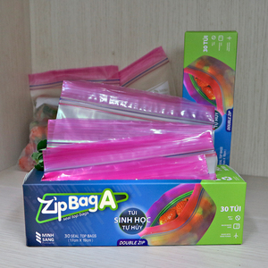 Sac alimentaire robuste à double fermeture éclair pour l'emballage alimentaire à grande échelle avec composition d'amidon écologique et fermeture sécurisée - Product Image 6