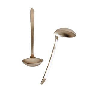 Ensemble de 2 louches en laiton au Design classique, vente en gros, avec finition brossée, utilisé pour servir les soupes et le curi - Product Image 1