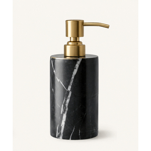 Distributeur de savon vintage en marbre noir naturel avec pompe en laiton de qualité supérieure, accessoires de salle de bain pour hôtel et flacon moderne pour lavage des mains - Product Image 5