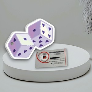 Plaques magnétiques en acrylique pour extensions de cils, personnalisées avec logo professionnel, motif cœur diamant violet, marque privée, écologiques - Product Image 6