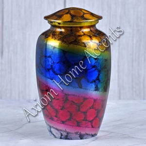 Elegante urna de cremación de aluminio con acabado elegante Recuerdo conmemorativo perfecto de Axiom Home Accents - Product Image 3