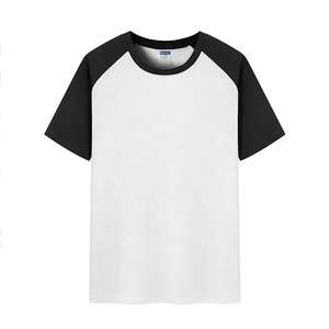 Hot T-<b>shirt</b> Custom logo Cotton Shoulder <b>Patchwork</b> Round Neck Vintage Model Parent-child Clothing Short Sleeve T <b>shirts</b> - Product Image 1