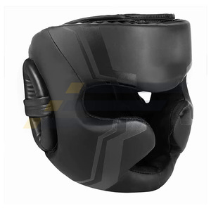 Wholesale Low Price Adults Men Women Sport Full Face Head Guard Adjustable Leather PC Material For <b>Boxing</b> Sport Activities - Product Image 2