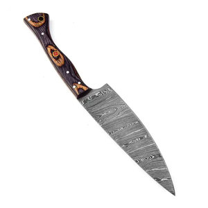 AQDAS INDUSTRY AI-R-555 Vintage Style Carbon Steel Chef <b>Knife</b> Wood Handle 10-11.9in Blade Length Extra <b>Sharp</b> High-Polish Finish - Product Image 4