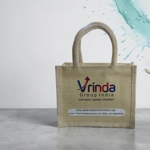 Fashion Style Jute Grocery <b>Bags</b> Letter Pattern <b>Medium</b> <b>Size</b> Non Woven Handle Customizable Closure for Eco-Friendly Daily - Product Image 2