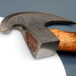 Coupe-pizza artisanal en forme de hache, en acier inoxydable, avec manche en bois, outil de découpe de pizza pour la cuisine, coupe-pizza pour restaurant - Product Image 2