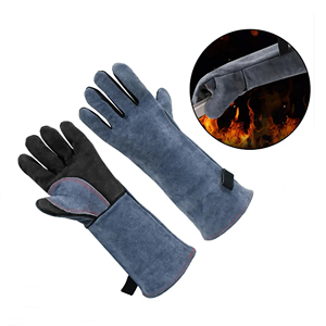 Guantes de Soldadura TIG de 16'' de Cuero Vacuno Extendido, Aislantes y Anti-escaldaduras para Barbacoa, Chimenea y Soldadura MIG - Product Image 2