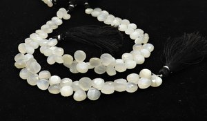 AAA Natural White Moonstone Faceted Heart Shape Beads 9-10MM Moonstone <b>Gemstone</b> Beads 8 Inch Strand White Moonstone Heart Beads - Product Image 6