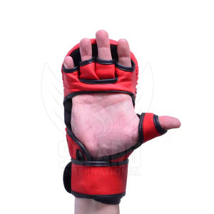 ถุงมือฝึกซ้อม MMA หนังแท้ ปักโลโก้ได้ สำหรับเด็ก แบบครึ่งนิ้ว - Product Image 5