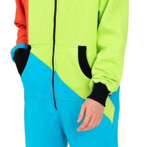 <b>Men's</b> Hooded Fleece <b>Men's</b> Breathable Solid Long Sleeve Custom Zipper Closure Jumpsuits Onesie <b>Pajamas</b> Loungewear Jumpsuit - Product Image 4