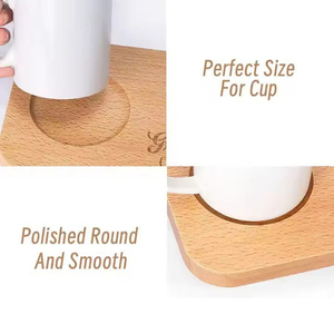 Bandeja de Madera Ecológica Moderna con Logotipo Personalizado Grabado, Tabla de Servir Desayuno de Madera de Caucho Sólido Natural - Product Image 5