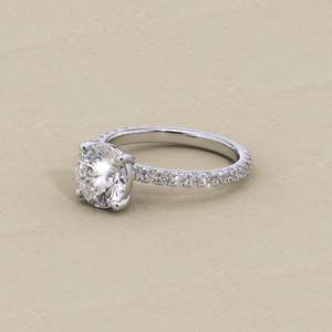 Bague solitaire en diamant rond de 1,00 carat en platine 950 pour femme, bijoux de mariage, de fiançailles ou de fête pour les amoureux - Product Image 3