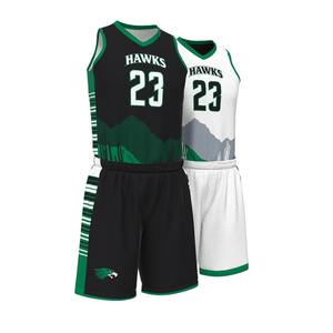Conjunto de Camiseta y Pantalones Cortos de Baloncesto Personalizados al por Mayor con Diseño Vibrante por Sublimación, Uniforme Deportivo Transpirable de Secado Rápido - Product Image 6