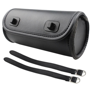 Sacoche de moto en cuir PU noir, sacoche à outils pour fourche avant, pour Harley Chopper Bobber - Product Image 5