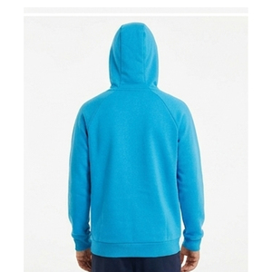 เสื้อฮู้ดดี้ผู้ชายทรงโอเวอร์ไซส์ สีพื้น ผ้าฝ้ายเฟรนช์เทอร์รี่ สวมใส่สบายๆ สำหรับฤดูใบไม้ร่วง ทรงปกติ มีกระเป๋าเสื้อ - Product Image 4
