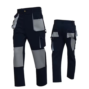 Solid Fighter OEM ODM Unisex Outdoor Hiking <b>Work</b> <b>Cargo</b> Pants Casual Cotton Mid Waist Elastic Side Power Stretch Loose Fit Zip - Product Image 4