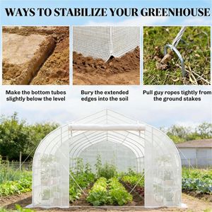 Serre tunnel blanche pour jardinage et plantation intérieurs, Serres et espaces de culture - Product Image 2