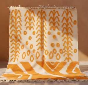 Tapis marocain Beni Ourain noué à la main |   Tapis shaggy berbère 100% laine |   Tapis géométrique bohème fait main sur mesure en gros - Product Image 2