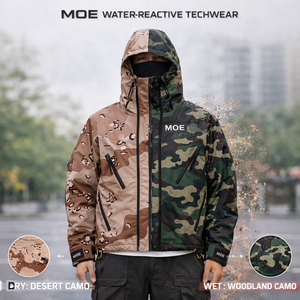 Custom Color Changing Camouflage Camo <b>Zip</b> <b>up</b> Thermochromic Streetwear Waterproof Windproof Windbreaker Hoodies <b>jacket</b> for men - Product Image 3