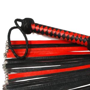 Soft Leather Flogger with Rounded Ends 100% Waterproof & Eco-Friendly for Beginner Friendly BDSM Play - Product Image 2