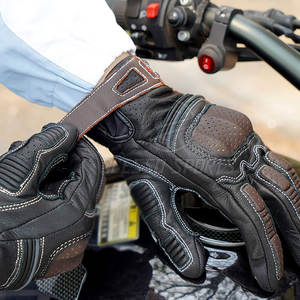 Gants de moto pour hommes, gants de conduite en cuir, antidérapants, respirants, durables, protection, gants de conduite en cuir pour hommes - Product Image 2